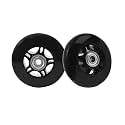 KAMIER Ripstick 68mm x 24mm Wheel Replacement for Razor 360 PowerRider RipRider FlashRider Caster Trike RipStik Ripster Ripsurf Kids Mini CasterBoard Skateboarded Scooter Wheels Parts Black (Set of 2)