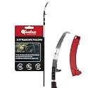 Kamikaze 21FT Extendable Pole Saw for Tree Trimming, Telescopic Tree Pruner with Precision Japanese Tooth Design, 1.5mm Thick Blade, Double Hook Branch Cutter, Long Reach Pruning Saw. Manual Pole Saw
