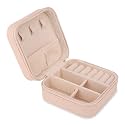 Jewellery Organiser PU Leather Zipper Portable Storage Box Case with Dividers Mini Jewelry Organizer Box for Women Ring, Pendant, Earring, Necklace Storage Case (Multicolour)