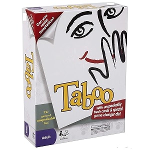 kampanwala toys taboo board game draw and guess age group 8 players 2 to 8 taboo game white