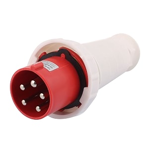 ip67 waterproof 3pne mounted 5pin 220v-380v and 240v-415v industrial connector 63a -6h with rubber sealing ring for indoor outdoor places 63-5 plug