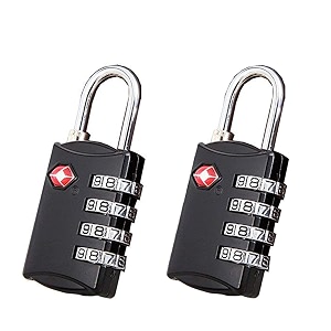 kanabee 4 digit tsa lock for luggage us approved password number locks for luggage bag travelling security multicolored pack of 2