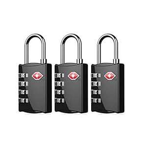 kanabee 4 digit tsa lock for luggage us approved password number locks for luggage bag travelling security multicolored pack of 3