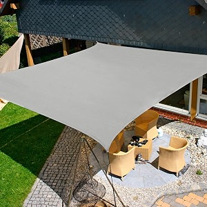 KANAGAWA 10x10 Sun Shade Sail Gray Curved