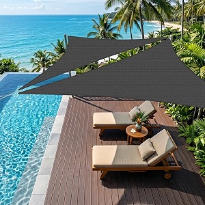 KANAGAWA 12x12x17 Sun Shade Sail Dark Gray