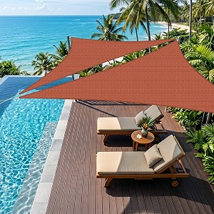 KANAGAWA 12x12x17 Sun Shade Sail Rust Red