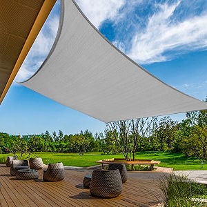 KANAGAWA 12x16 Sun Shade Sail Gray Curved