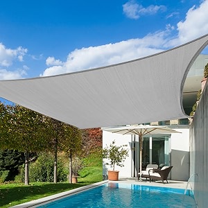 KANAGAWA 16x20 Sun Shade Sail Gray Curved