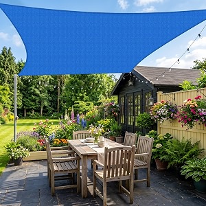 KANAGAWA 17X31 Sun Shade Sail Blue Curved