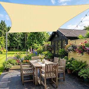 KANAGAWA 18X23 Sun Shade Sail Beige Curved