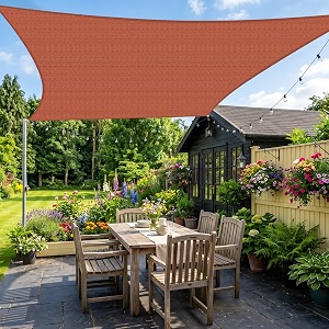 KANAGAWA 19X31 Sun Shade Sail Rust Red