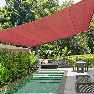 KANAGAWA 20x20 Sun Shade Sail Rust Red