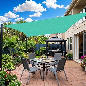 KANAGAWA 26X26 Sun Shade Sail Turquoise Curved