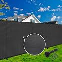 KANAGAWA 3ft x4ft Balcony Privacy Screen Fence, 90% Blockage Heavy Duty 175 GSM Fencing Mesh Net Cover for Outdoor Wall Garden Yard Backyard, Cable Zip Ties Included, Dark Gray