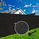 KANAGAWA 5ft x41ft Balcony Privacy Screen Fence, 90% Blockage Heavy Duty 175 GSM Fencing Mesh Net Cover for Outdoor Wall Garden Yard Backyard, Cable Zip Ties Included, Black