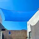 KANAGAWA 639X1239 Sun Shade Sail Blue Curved