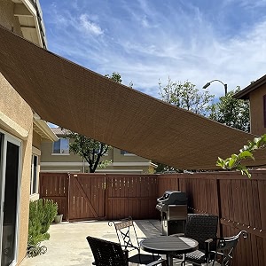 KANAGAWA 6X8 Sun Shade Sail Brown Curved