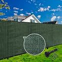 KANAGAWA 6ft x41ft Balcony Privacy Screen Fence, 90% Blockage Heavy Duty 175 GSM Fencing Mesh Net Cover for Outdoor Wall Garden Yard Backyard, Cable Zip Ties Included, Dark Green