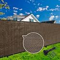 KANAGAWA 6ft x76ft Balcony Privacy Screen Fence, 90% Blockage Heavy Duty 175 GSM Fencing Mesh Net Cover for Outdoor Wall Garden Yard Backyard, Cable Zip Ties Included, Brown