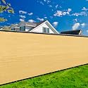 KANAGAWA Heavy Duty Privacy Screen Fence, 6ft x 25ft, 175 GSM, HDPE, Sand, Outdoor Decorative Fences
