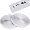 Kanaiya Self Adhesive Hook &amp; Loop Tape, Strong Glue, Adhesive Back Mounting Tape for Stationary, Pictures, Home, Schools and Office, Tools, Household Purposes, etc (5 MTR * 25 MM, White)