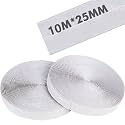 Kanaiya Self Adhesive Hook &amp; Loop Tape, Strong Glue, Adhesive Back Mounting Tape for Stationary, Pictures, Home, Schools and Office, Tools, Household Purposes, etc (10 MTR * 25 MM, White)