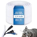 Kanayu 1/4''-50 Ft Split Wire Loom Tubing, White Flame Retardant