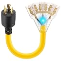 Kanayu 1.5ft 20 Amp to 110 NEMA Adapter Outdoor Generator Power Cord