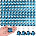 Kanayu 100 Pcs Pcs Mini Measuring Tape with Keychain, 3 ft, Blue