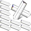 Kanayu 12 Pcs Clear Triangular Prism Optical Glass,4 Inch