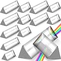 Kanayu 12 Pcs Clear Triangular Prism Optical Glass,2.5 Inch, 4 Inch
