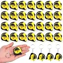 Kanayu 30 Pcs Pcs Mini Measuring Tape with Keychain, 3 ft, Yellow