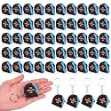 Kanayu 50 Pcs Pcs Mini Measuring Tape with Keychain, 6 ft, Aqua Blue