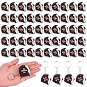 Kanayu 50 Pcs Pcs Mini Measuring Tape with Keychain, 6 ft, White