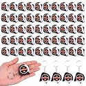 Kanayu 50 Pcs Pcs Mini Measuring Tape with Keychain, 3 ft, White