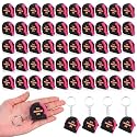 Kanayu 50 Pcs Pcs Mini Measuring Tape with Keychain, 6 ft, Rose Pink