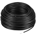 Kanayu Electric Fence Wire Double Insulated,Black,100 Ft, 16 Guage