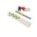 Wooden Marble Run Track Toy with 20 Colorful Balls and Transparent Tube for Kids | Beech Wood STEM Building and Puzzle Toy | Montessori Learning Toy | Eco-Friendly Birthday Gift for Kid
