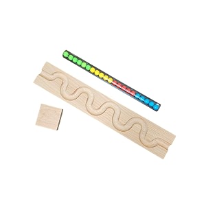wooden marble run track with snake maze design  montessori stem toy for kids  lightweight beech wood  smooth marble flow  fun educational puzzle  easy assembly  pack of 1