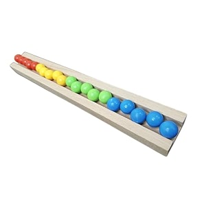 wooden marble run track  plain line beech wood race toy for kids  montessori birthday gift  eco-friendly educational stem puzzle toy  pack of 1