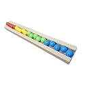 Wooden Marble Run Track – Plain Line Beech Wood Race Toy for Kids | Montessori Birthday Gift | Eco-Friendly Educational STEM Puzzle Toy | Pack of 1