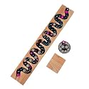 Wooden Marble Run Track Toy with 20 Multicolor Balls and Transparent Tube | Montessori STEM Building & Puzzle Toy | DIY Track Set | Eco-Friendly Wooden Toy for Kids Birthday Gift