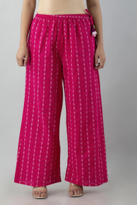 kanchuk regular fit women pink trousers