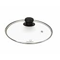 Kandaruria Glass Lid, Toughened Glass with Steam Vent, Stainless Steel Rim, Compatible fit with Kadai, Biryani Pot, Fry Pan, all G Type cookware (21cm)