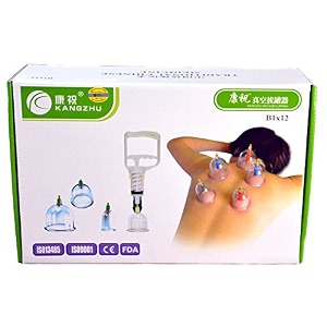 kangzhu 12-cup biomagnetic chinese manual cupping therapy set for arthritis multicolor