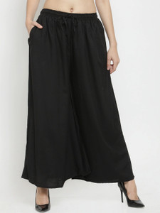 kanjilal Flared Women Black Trousers