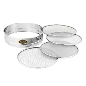 kanshita39s rasoiware 4-in-1 stainless steel atta chalni 20 cm - multipurpose interchangeable mesh sieve for flour maida amp spices