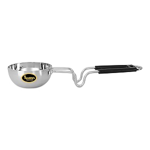 kanshita39s rasoiware heavy gauge stainless steel tadka pan with bakelite grip handle dia 11 cm 300 ml