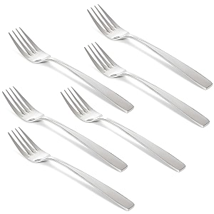 kanshita39s rasoiware heavy-duty stainless steel dessert fork set  pack of 6  elegant amp long-lasting