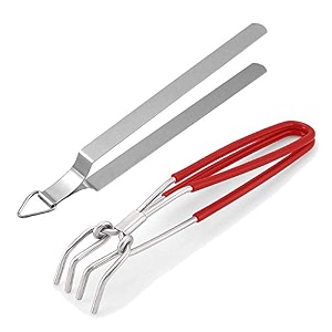 kanshita39s rasoiware stainless steel pakadsansi kitchen tool red wire coated tong  chimta